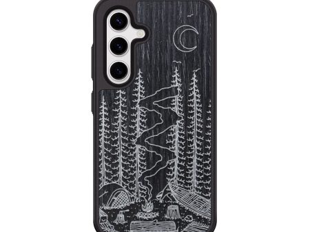 Galaxy S25 Wood Phone Case - Camp - Ebony (Curated, 706259) on Sale