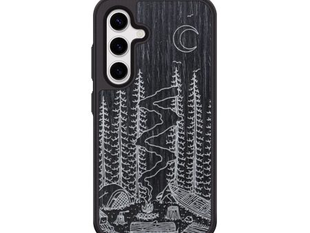 Galaxy S25 Plus Wood Phone Case - Camp - Ebony (Curated, 706259) Hot on Sale