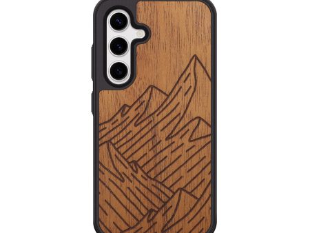 Galaxy S25 Plus Wood Phone Case - Mountain - Mahogany (Curated, 706267) For Discount