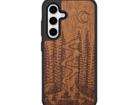 Galaxy S25 Plus Wood Phone Case - Camp - Mahogany (Curated, 706265) For Sale