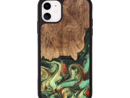 iPhone 11 Wood Phone Case - Taniya (Green, 746895) Online now