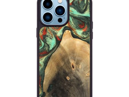 iPhone 14 Pro Max Wood Phone Case - Ares (Green, 746894) For Discount