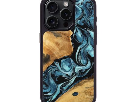 iPhone 15 Pro Wood Phone Case - Verona (Blue, 746944) Fashion