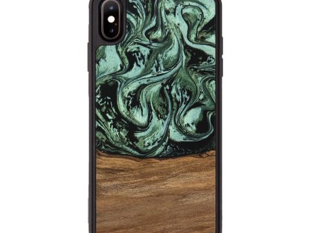 iPhone Xs Max Wood Phone Case - Hester (Green, 746959) Discount