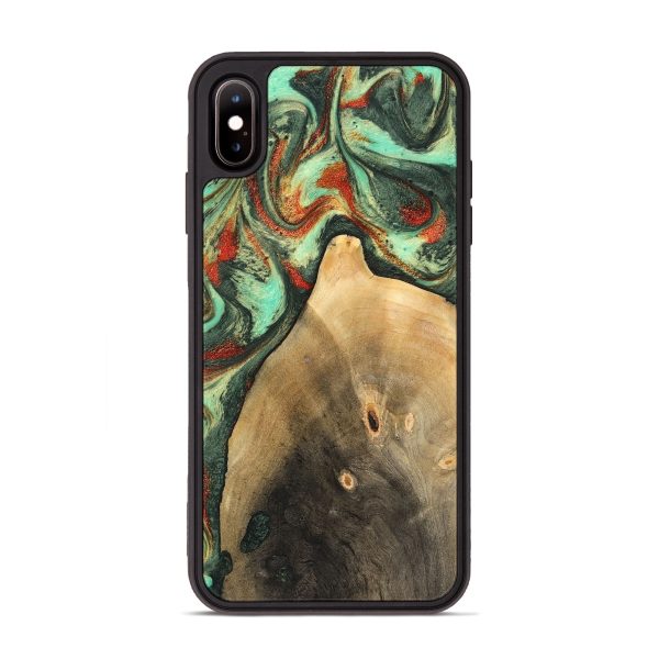 iPhone Xs Max Wood Phone Case - Ares (Green, 746894) For Sale