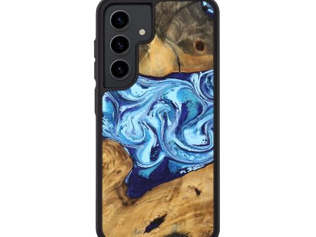 Galaxy S24 Wood Phone Case - Janiah (Blue, 746963) For Sale