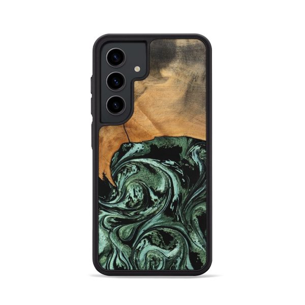 Galaxy S24 Wood Phone Case - Hobert (Green, 746892) Supply