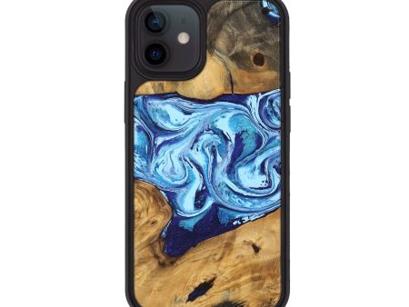 iPhone 12 Wood Phone Case - Janiah (Blue, 746963) Online