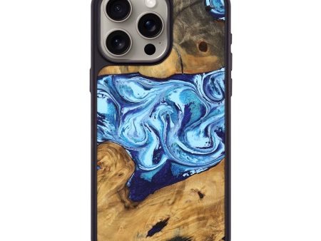 iPhone 15 Pro Max Wood Phone Case - Janiah (Blue, 746963) Online Sale