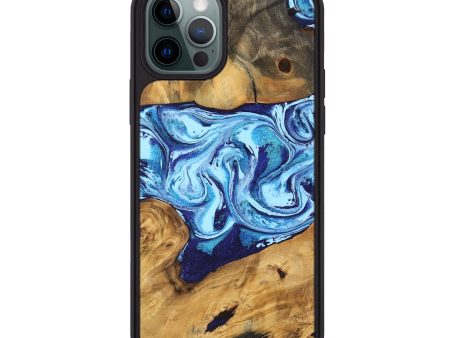 iPhone 12 Pro Max Wood Phone Case - Janiah (Blue, 746963) Sale