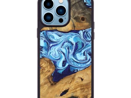 iPhone 14 Pro Max Wood Phone Case - Janiah (Blue, 746963) For Discount