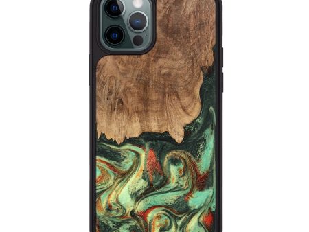 iPhone 12 Pro Max Wood Phone Case - Taniya (Green, 746895) For Cheap