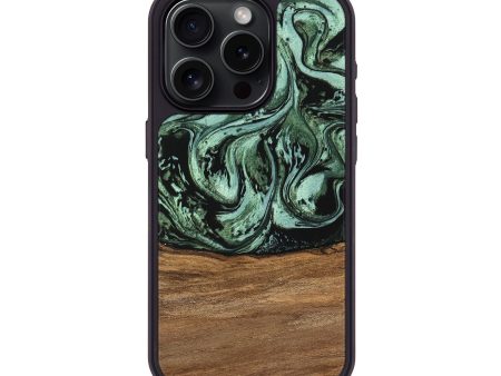 iPhone 15 Pro Wood Phone Case - Hester (Green, 746959) Hot on Sale