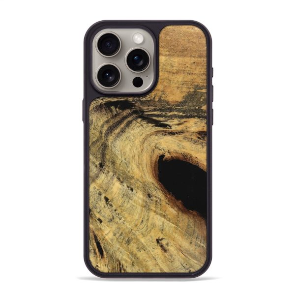 iPhone 15 Pro Max Wood Phone Case - Alisha (Wood Burl, 746920) For Sale