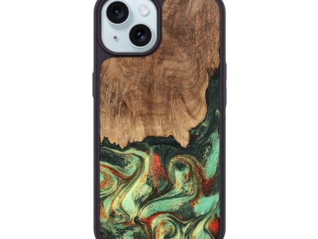 iPhone 15 Wood Phone Case - Taniya (Green, 746895) For Cheap