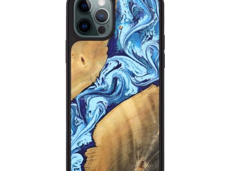 iPhone 12 Pro Max Wood Phone Case - Tory (Blue, 746961) Cheap