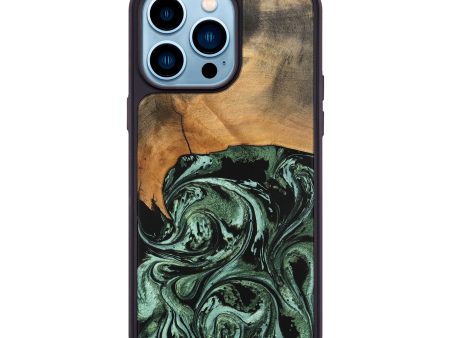 iPhone 14 Pro Max Wood Phone Case - Hobert (Green, 746892) Fashion