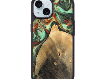 iPhone 15 Wood Phone Case - Ares (Green, 746894) Supply