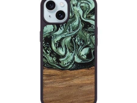 iPhone 15 Wood Phone Case - Hester (Green, 746959) For Sale