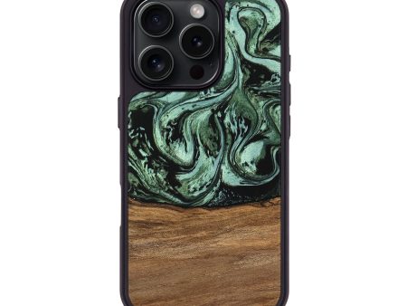 iPhone 16 Pro Wood Phone Case - Hester (Green, 746959) Hot on Sale