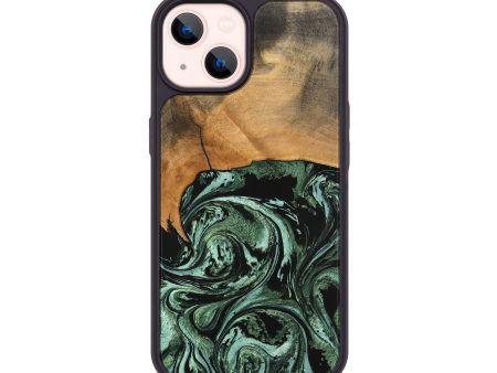 iPhone 14 Wood Phone Case - Hobert (Green, 746892) Cheap