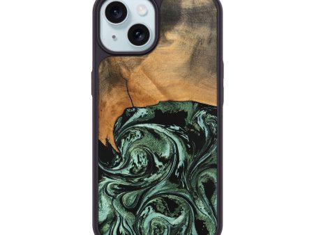 iPhone 15 Wood Phone Case - Hobert (Green, 746892) Online