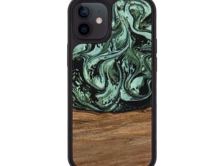 iPhone 12 Wood Phone Case - Hester (Green, 746959) For Sale