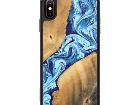 iPhone Xs Max Wood Phone Case - Tory (Blue, 746961) on Sale