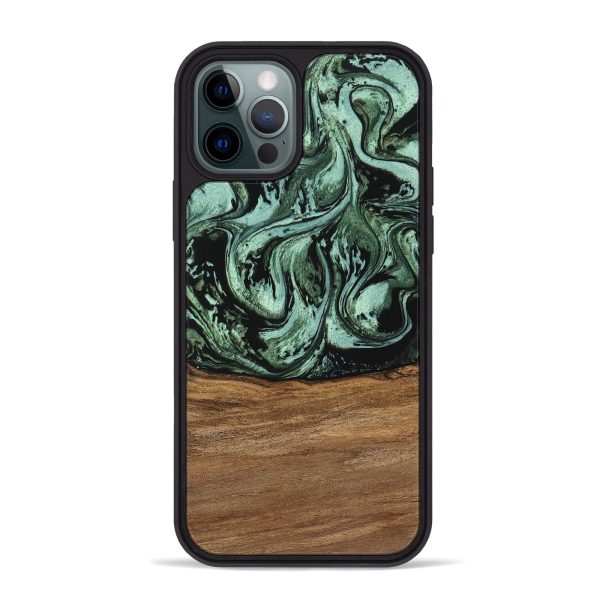 iPhone 12 Pro Max Wood Phone Case - Hester (Green, 746959) Sale