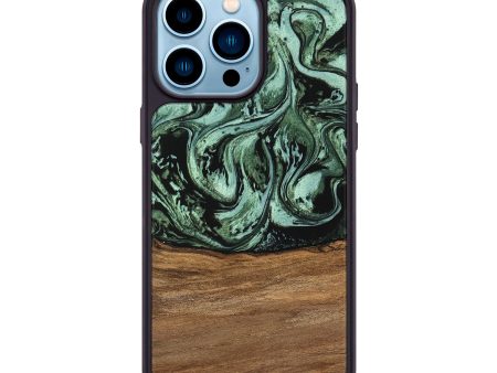 iPhone 14 Pro Max Wood Phone Case - Hester (Green, 746959) Sale