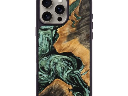 iPhone 16 Pro Max Wood Phone Case - Angelo (Green, 746956) For Discount