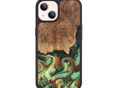 iPhone 14 Wood Phone Case - Taniya (Green, 746895) For Sale