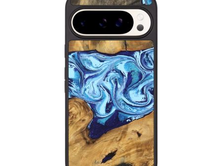 Pixel 9 Pro Wood Phone Case - Janiah (Blue, 746963) For Sale