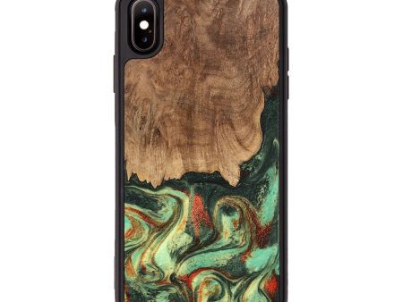 iPhone Xs Max Wood Phone Case - Taniya (Green, 746895) For Cheap