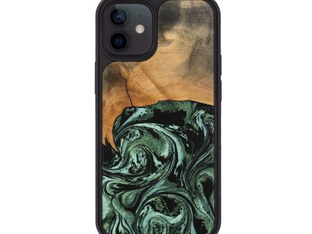 iPhone 12 Wood Phone Case - Hobert (Green, 746892) For Cheap