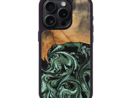 iPhone 15 Pro Wood Phone Case - Hobert (Green, 746892) Supply