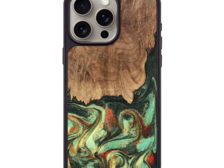 iPhone 15 Pro Max Wood Phone Case - Taniya (Green, 746895) Cheap