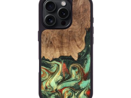 iPhone 16 Pro Wood Phone Case - Taniya (Green, 746895) Supply