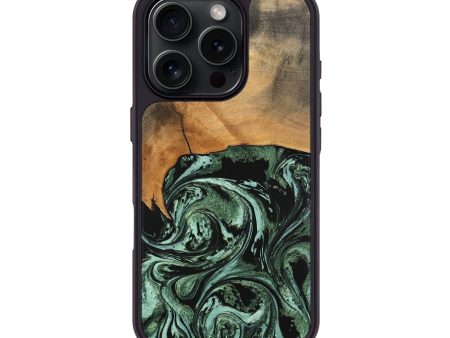 iPhone 16 Pro Wood Phone Case - Hobert (Green, 746892) Hot on Sale